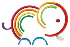 Goki 58478 Bausteine "Regenbogen" 11tlg. Holz Bunt -Le Toy Van Geschäft 58478 4 Bausteine Regenbogen