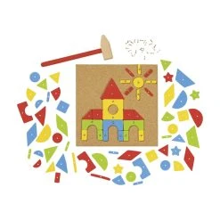 Goki 58578 Hammerspiel "Basic" Nagelspiel Motorikspiel Holz