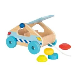 Goki 58718 Sortierbox "Auto" Zum Hinterherziehen Holz -Le Toy Van Geschäft 58718 2 Sortierauto