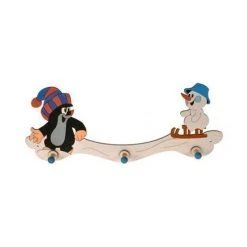 ABA-Factory ABA 61059 Kinder-Garderobe "Der Kleine Maulwurf Mit Schneemann" 39 Cm