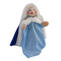 Kersa 61070 Handpuppe "Königin Schneeflocke" Für Puppentheater Holzkopf