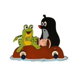 ABA-Factory ABA 74038 Kinder Garderobe "Der Kleine Maulwurf Mit Frosch" Holz