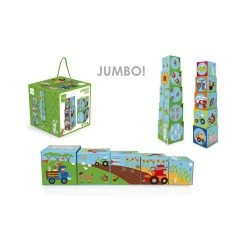 Carletto Scratch 6181072 Pyramide Jumbo "Bauernhof" Stapelturm