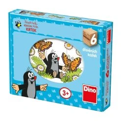 ABA-Factory ABA 62034 Bilderwürfel "Der Kleine Maulwurf Mit Schmetterling" 6 Würfel Puzzle