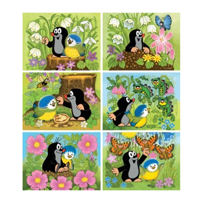 ABA-Factory ABA 62042 Bilderwürfel "Der Kleine Maulwuf Und Vögelchen" 12 Würfel Puzzle 4 ABA-Factory ABA 62042 Bilderwürfel "Der Kleine Maulwuf Und Vögelchen" 12 Würfel Puzzle – Bild 2