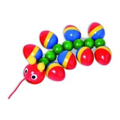 Nic 63163 Ziehtier "Trollinchen" Nachziehraupe Holz - Made In Germany