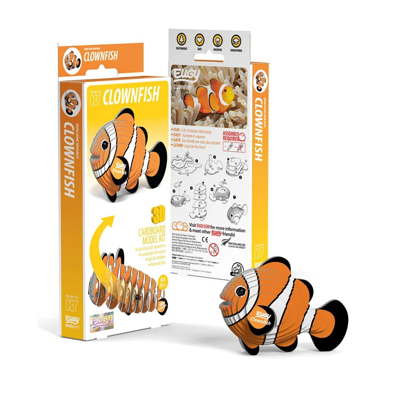 EUGY 650037 Bastelset 3D-Tierfigur "Clownfisch" Carletto 5 EUGY 650037 Bastelset 3D-Tierfigur "Clownfisch" Carletto – Bild 3