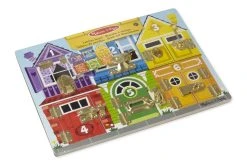 Melissa & Doug 13785 Brett Mit Verschlüssen Motorikbrett Holz