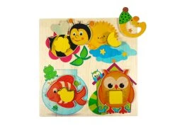 Hess 14796 Steckspiel "Eule" Steckpuzzle Holz Erzgebirge