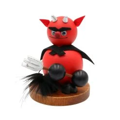 Sigro 730313 Räuchermann "Teufel" Rot/schwarz Holz