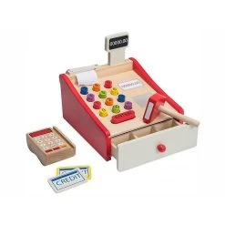 Jouéco Joueco 80038 Kaufladen Kasse Holz Rechner Und Scanner