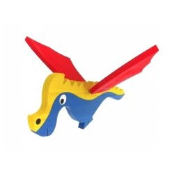 ABA-Factory ABA 80440 Schwingtier "Drachen" Blau Schwebetier Holz