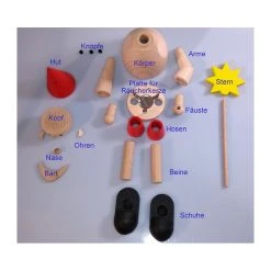 Egermann 15936 Bastel-Set "Räuchermann Wichtel Mit Stern" Rot -Le Toy Van Geschäft 806 2 4 Rauchermann Wichtel Stern rot