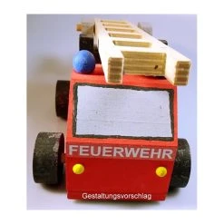 Egermann 15933 Bastel-Set "Feuerwehrauto" Holz