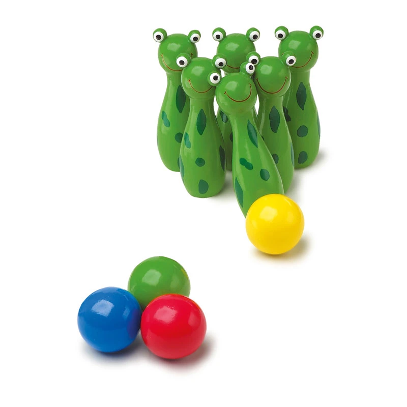 Legler 8166 Kegelspiel "Frosch" Holz 3 Legler 8166 Kegelspiel "Frosch" Holz