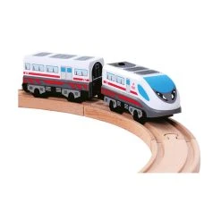 Bino 82057 Batteriebetriebene Lokomotive "Loko Lolly" Für Holzeisenbahn