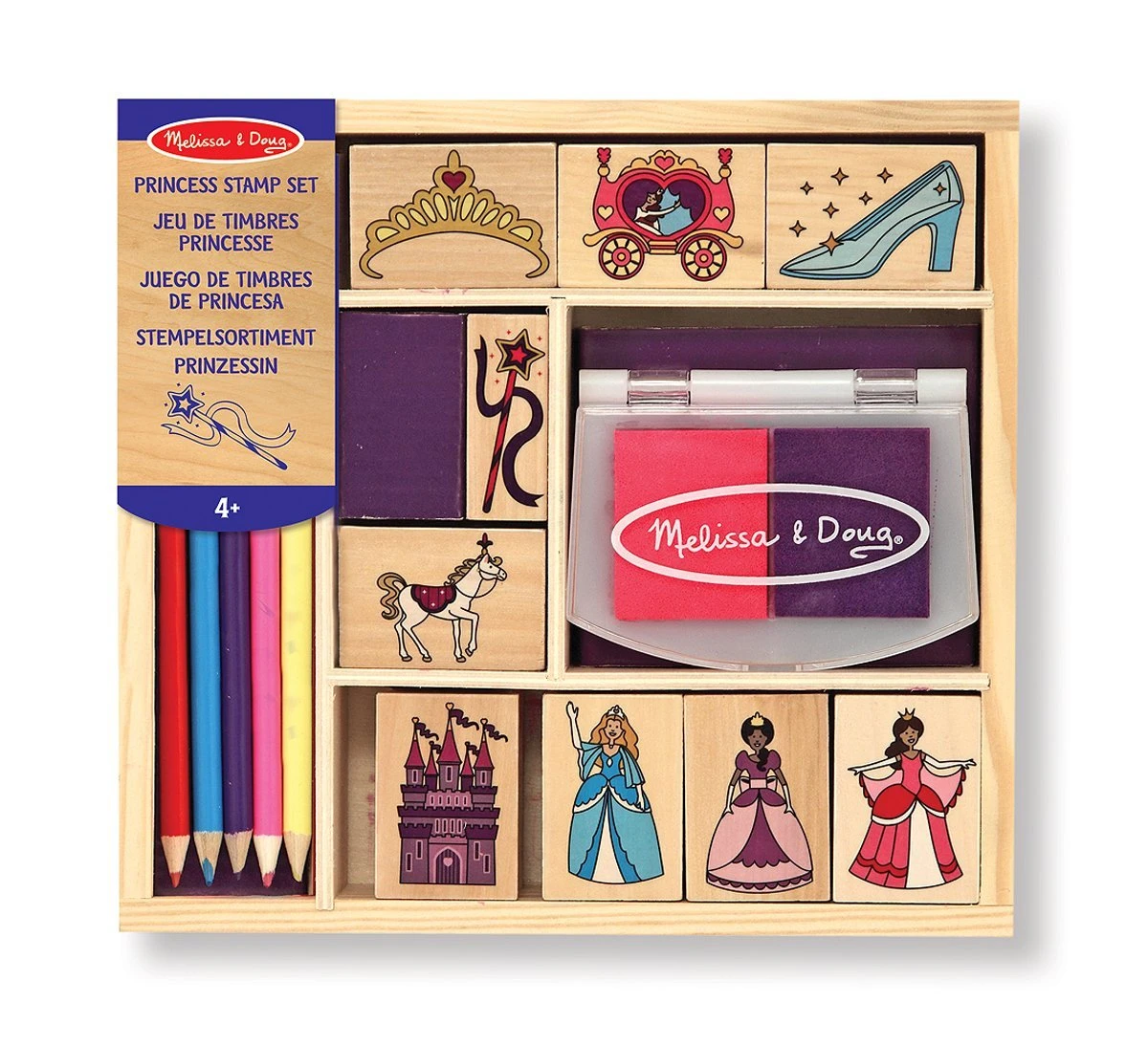 Melissa & Doug 12418 Stempelset "Prinzessin" 10 Stempel Stifte.. Holzbox 3 Melissa & Doug 12418 Stempelset "Prinzessin" 10 Stempel Stifte.. Holzbox