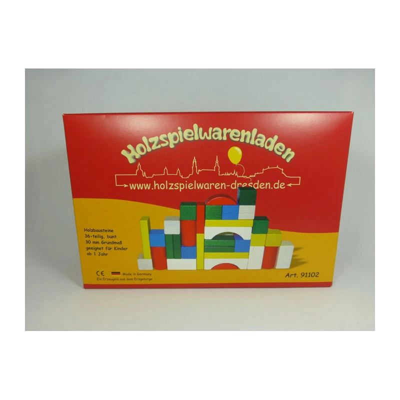 Holzspielwaren-Dresden 91102 Holzbausteine Bunt 36 Stk. Erzgebirge 3 Holzspielwaren-Dresden 91102 Holzbausteine Bunt 36 Stk. Erzgebirge
