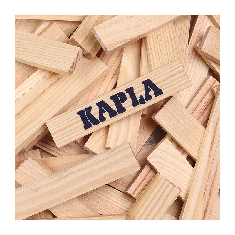 KAPLA-Holzplättchen 200er Box Pinienholz Baukasten Holzbausteine 4 KAPLA-Holzplättchen 200er Box Pinienholz Baukasten Holzbausteine – Bild 2