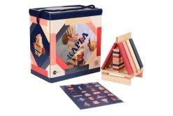 KAPLA-Holzplättchen 120er Box Natur, Rot, Rosa, Dunkelblau Pinienholz Baukasten Holzbausteine -Le Toy Van Geschäft BA120BRR 2 120er Box natur rot rosa dunkelblau