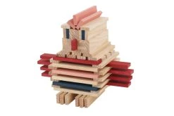 KAPLA-Holzplättchen 120er Box Natur, Rot, Rosa, Dunkelblau Pinienholz Baukasten Holzbausteine -Le Toy Van Geschäft BA120BRR 4 120er Box natur rot rosa dunkelblau
