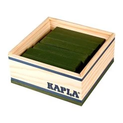 KAPLA-Holzplättchen 40er Box Grün Pinienholz Bausteine -Le Toy Van Geschäft C40V 1