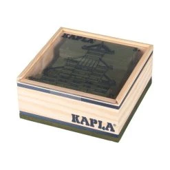KAPLA-Holzplättchen 40er Box Grün Pinienholz Bausteine -Le Toy Van Geschäft C40V