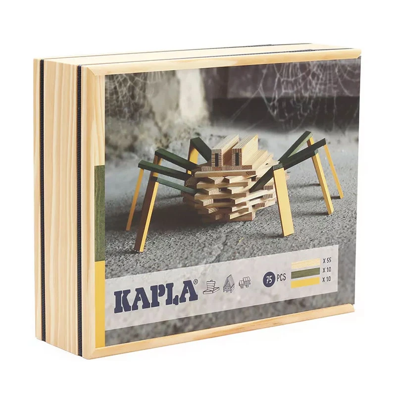 KAPLA-Holzplättchen Motivbaukasten "Spinne" 75er Kasten Pinienholz Bausteine 5 KAPLA-Holzplättchen Motivbaukasten "Spinne" 75er Kasten Pinienholz Bausteine – Bild 3