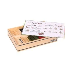 KAPLA-Holzplättchen Motivbaukasten "Traktor" 155er Kasten Pinienholz Bausteine 7 KAPLA-Holzplättchen Motivbaukasten "Traktor" 155er Kasten Pinienholz Bausteine -Le Toy Van Geschäft COF2DE 2 Traktor