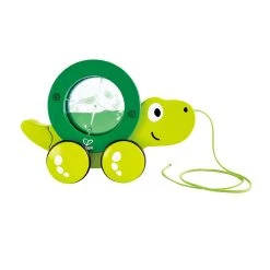 Hape E0354 Nachziehtier "Schildkröte Tito" Rolltier Schiebetier Holz