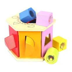 Hape E0407 Sortierbox "Shake & Match" Motorik Steckbox Holz
