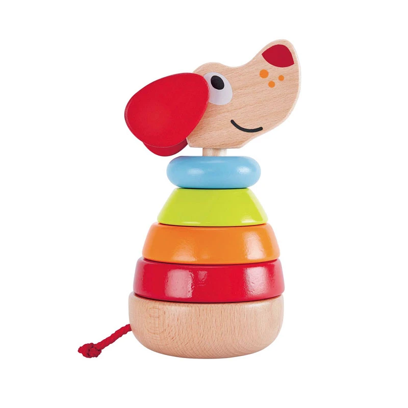 Hape E0448 Stapelhündchen "Pepe" 6-teilig Holz 3 Hape E0448 Stapelhündchen "Pepe" 6-teilig Holz
