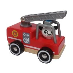 Hape E0486 Flitzer Fahrzeug "Feuerwehr" Rot Holz