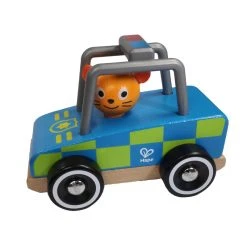 Hape E0486 Flitzer Fahrzeug "Polizeiwagen" Blau Holz