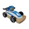 Hape E0486 Flitzer Fahrzeug "Rennwagen" Blau/weiss Holz