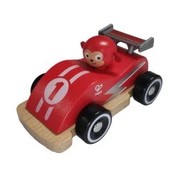 Hape E0486 Flitzer Fahrzeug "Rennwagen" Rot Holz