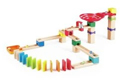 Hape E1102 Zweispurige Murmelbahn Mit Domino [Quadrilla]