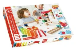 Hape E1102 Zweispurige Murmelbahn Mit Domino [Quadrilla] -Le Toy Van Geschäft E1102 4 Zweispurige Murmelbahn mit Domino