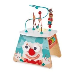 Hape E1813 Motorikschleife "Zirkus Aktivitätswürfel" Mit Lichteffekten