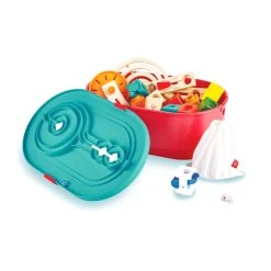 Hape E6027 Quadrilla "Baukasten Behälterset" Große Murmelbahn -Le Toy Van Geschäft E6027 3 Quadrilla Baukasten Behalterset