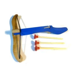 Holzkönig H207 Armbrust Klein Blau Inkl. 3 Pfeilen Holz