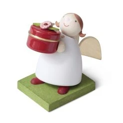 Günter Reichel N.412.3.0 Schutzengel Mit Geschenkedose Erzgebirge Holz