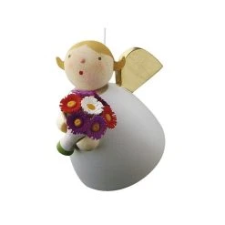 Günter Reichel N.417.2.0 Schutzengel Mit Blume Schwebend Erzgebirge