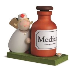 Günter Reichel N.433.2.0 Schutzengel Mit Medizin Erzgebirge