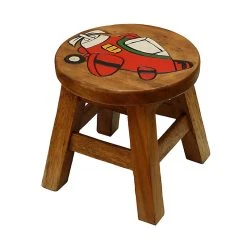 Barracuda N128 Kinder Hocker "Propellerflugzeug" Holz