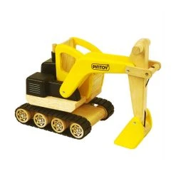 Pintoy P3001 Bagger Gelb Aus Holz