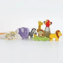 Le Toy Van PL117 Stapelspiel "Afrika" Holz -Le Toy Van Geschäft PL117 3 Stapelspiel Afrika