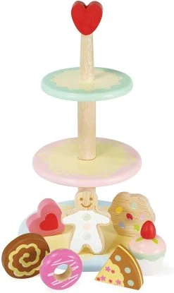 Le Toy Van TV283 Honeybake Kuchen Etagere Mit 7 Törtchen Holz -Le Toy Van Geschäft TV283 NEU 3