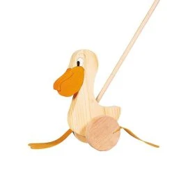 Goki WP006 Schiebetier "Pelikan" Watscheltier Holz