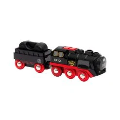 Brio 33884 Batterie-Dampflok Mit Wassertank Für Holzeisenbahn